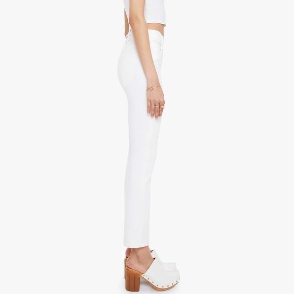 MOTHER sz 24 The Mid Rise Dazzler White Denim Pants The Fairest of them All - Picture 13 of 14